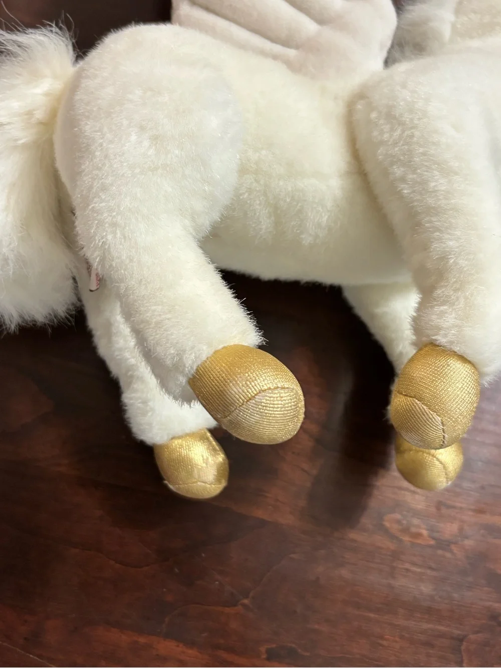 Early 1990s Gund White Pegasus Horse plush Hansa? 1992 Vintage HTF Animal